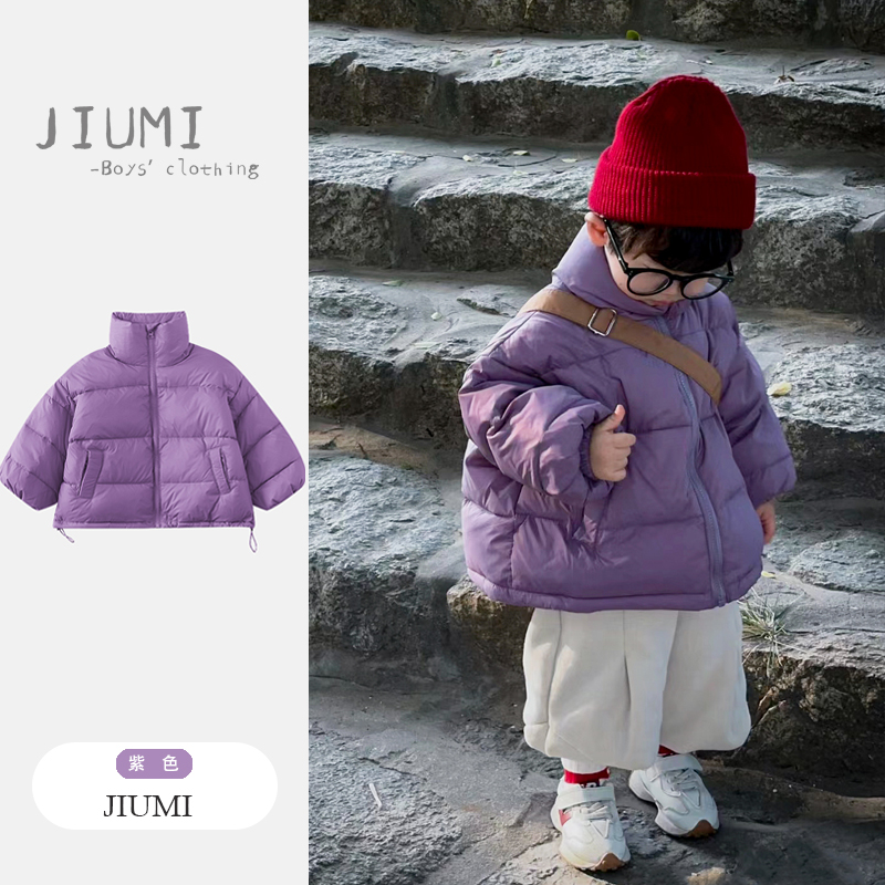 JIUMI洋气韩版宽松白鸭绒羽绒服
