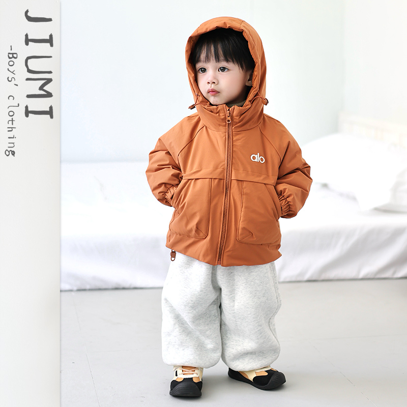 JIUMI男童90白鸭绒羽绒服冲锋衣