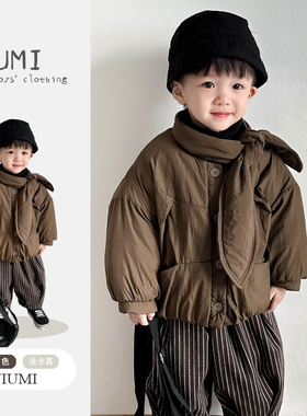 儿童冬季棉服2026新款男宝宝棉袄外套小童加厚面包服男童森系冬装