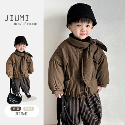 JIUMI森系男童冬装加厚棉服外套