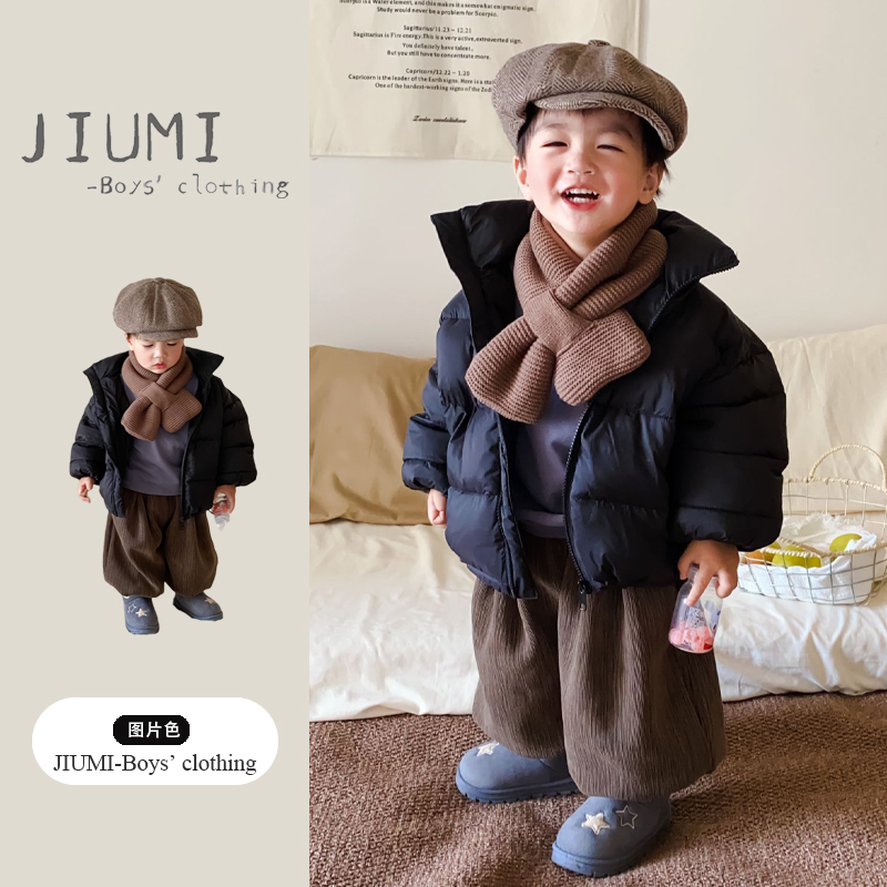 JIUMI儿童帅气宽松白鸭绒羽绒服