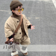 儿童加绒棉服套装 中小童棉麻保暖外套 加厚宽松长裤 男宝宝靴裤 冬款