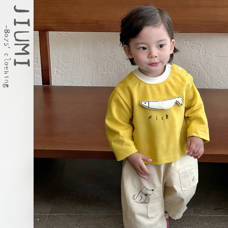 男童春季韩版洋气t恤上衣宝宝长袖休闲裤两件套儿童套头卫衣套装,童装/婴儿装/亲子装,套装,淘宝优惠券,粉丝福利购,淘宝优惠卷