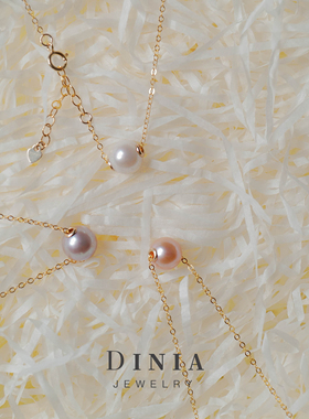 戴妮雅经典路通单颗吊坠珍珠项链