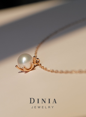 纯银六爪年轻款小众礼物珍珠项链