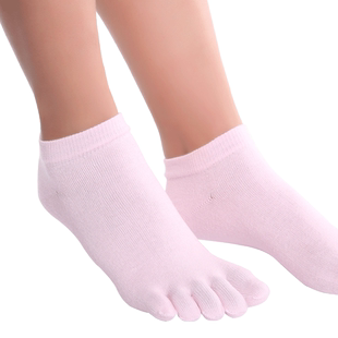 恒源祥五指袜女纯棉春秋季薄款五个脚趾头的分指袜子中桶抹子可爱