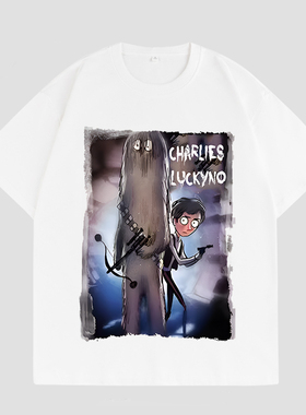 CHARLIES LUCKYNO星球大战童话艺术环保喷绘印花潮牌情侣短袖T恤