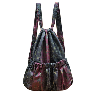 小号中老年双肩花布包晨练出游便携买菜包女2025新防泼水耐磨印