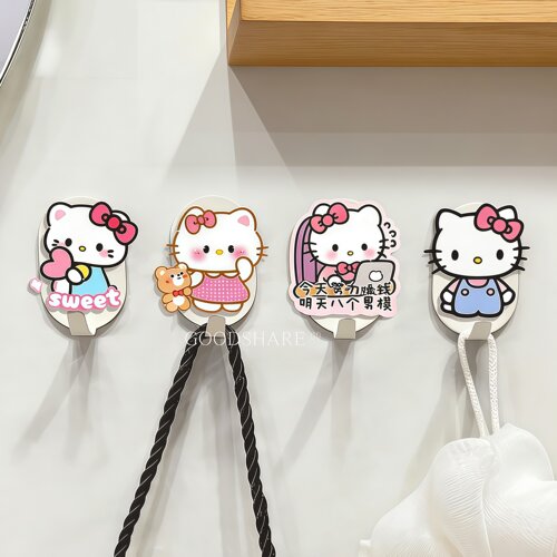 HelloKitty挂钩免打孔强力承重粘钩门后厨房墙壁挂墙无痕粘贴钩