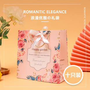 十个装三八女神节礼品包装袋手提拎袋创意礼袋包装轻奢风精美包装