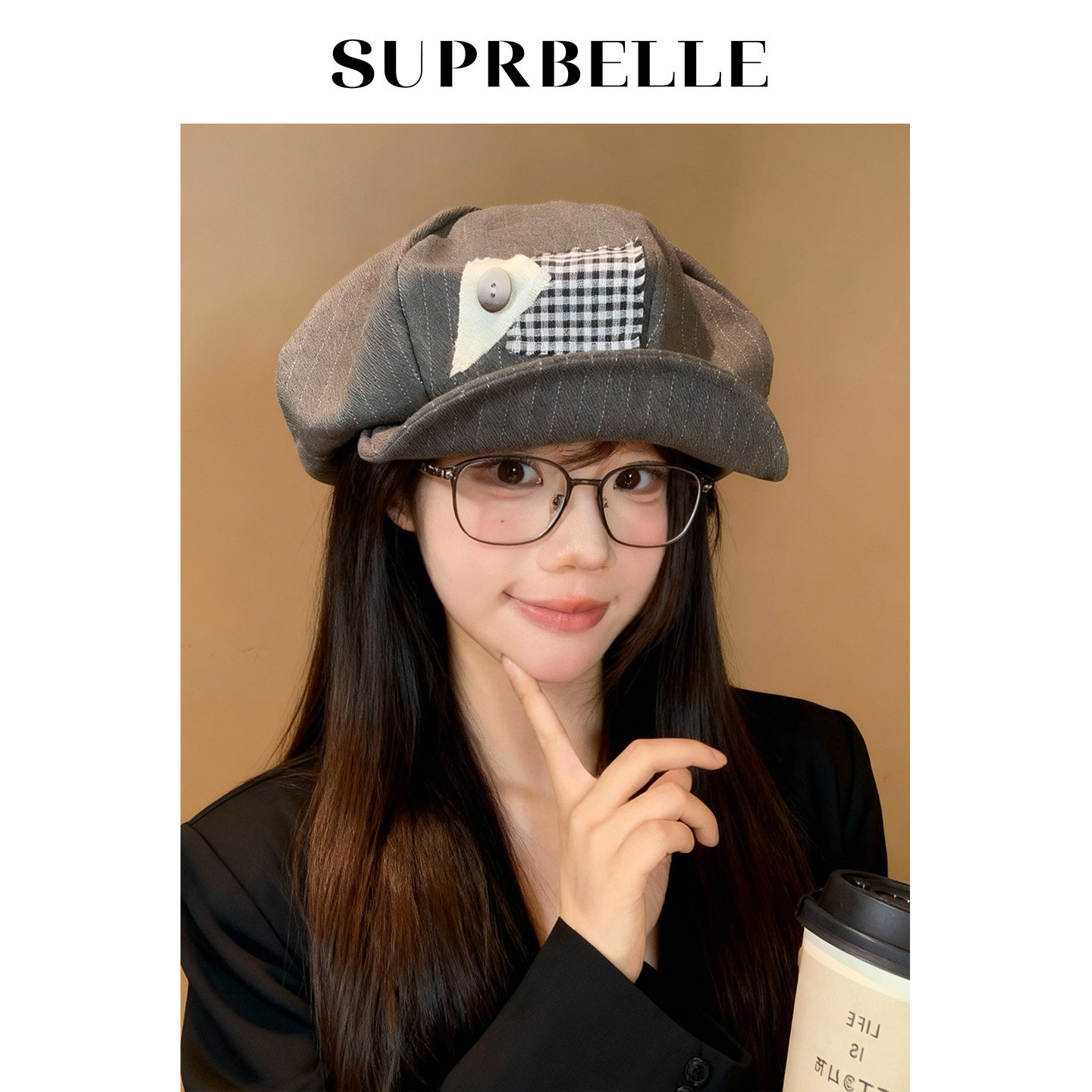 时髦云朵八角画家报童帽子女秋冬街头凹造型文艺复古鸭舌帽潮ins