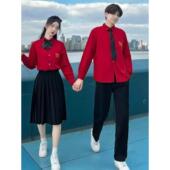 毕业班服高中生合唱团演出服朗诵比赛爱国红歌小学生学院风