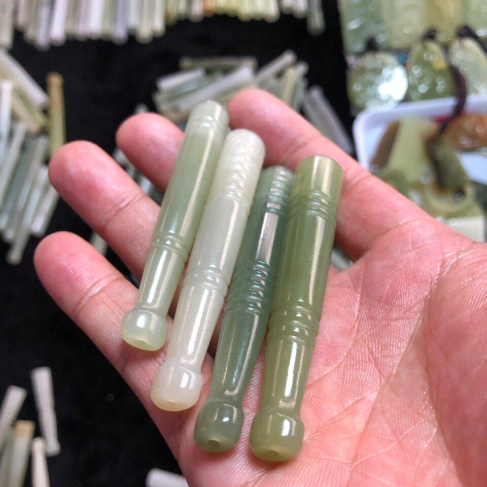 玉烟嘴男士老式高档天然玉石新疆珠宝奇石