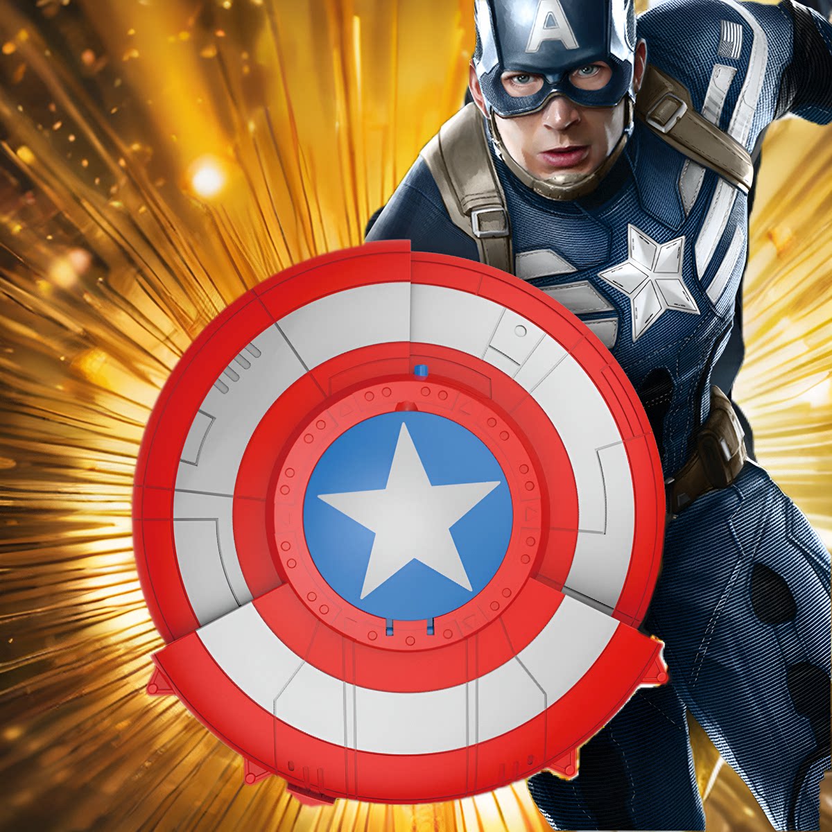 电动连发变形盾牌美国队长机械钢铁侠吃鸡生日礼物加特林男孩玩具