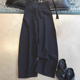 垂感百搭阔腿裤 黑色高端西装 香蕉裤 女秋冬宽松显瘦休闲镰刀裤 裤