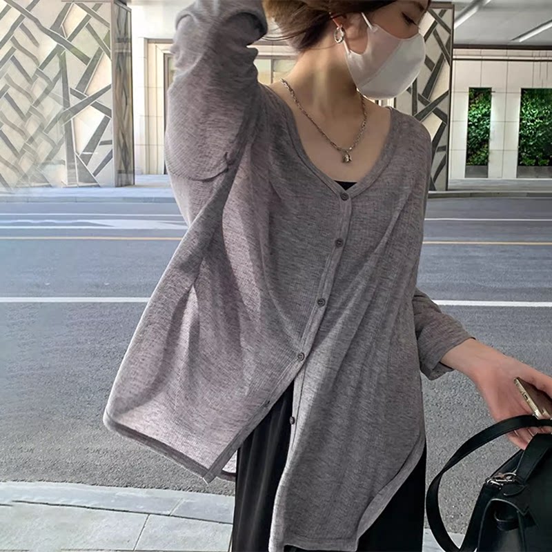 冰丝防晒宽松开衫早秋外套
