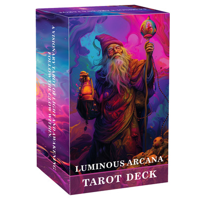 原创 霓虹塔牌Luminous Arcana Tarot 天地盖12X7CM 英文卡牌游戏