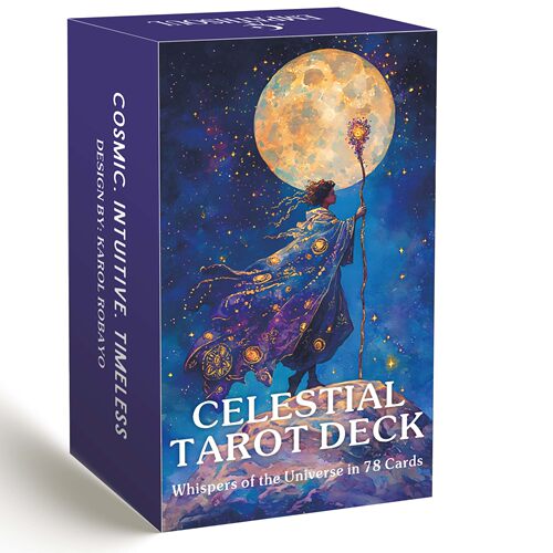 原创 月下塔牌Celestial Tarot Deck天地盖12X7CM 英文 卡牌游戏