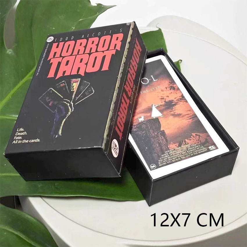 Horror Tarot惊骇塔牌 12*7cm天地盖复古 78张双面压纹-封面