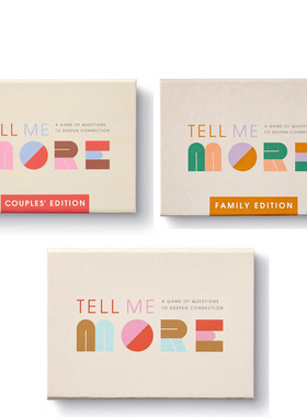 启动游戏Tell Me加深情感情侣约会家庭聚会休闲游戏 英文桌游卡牌