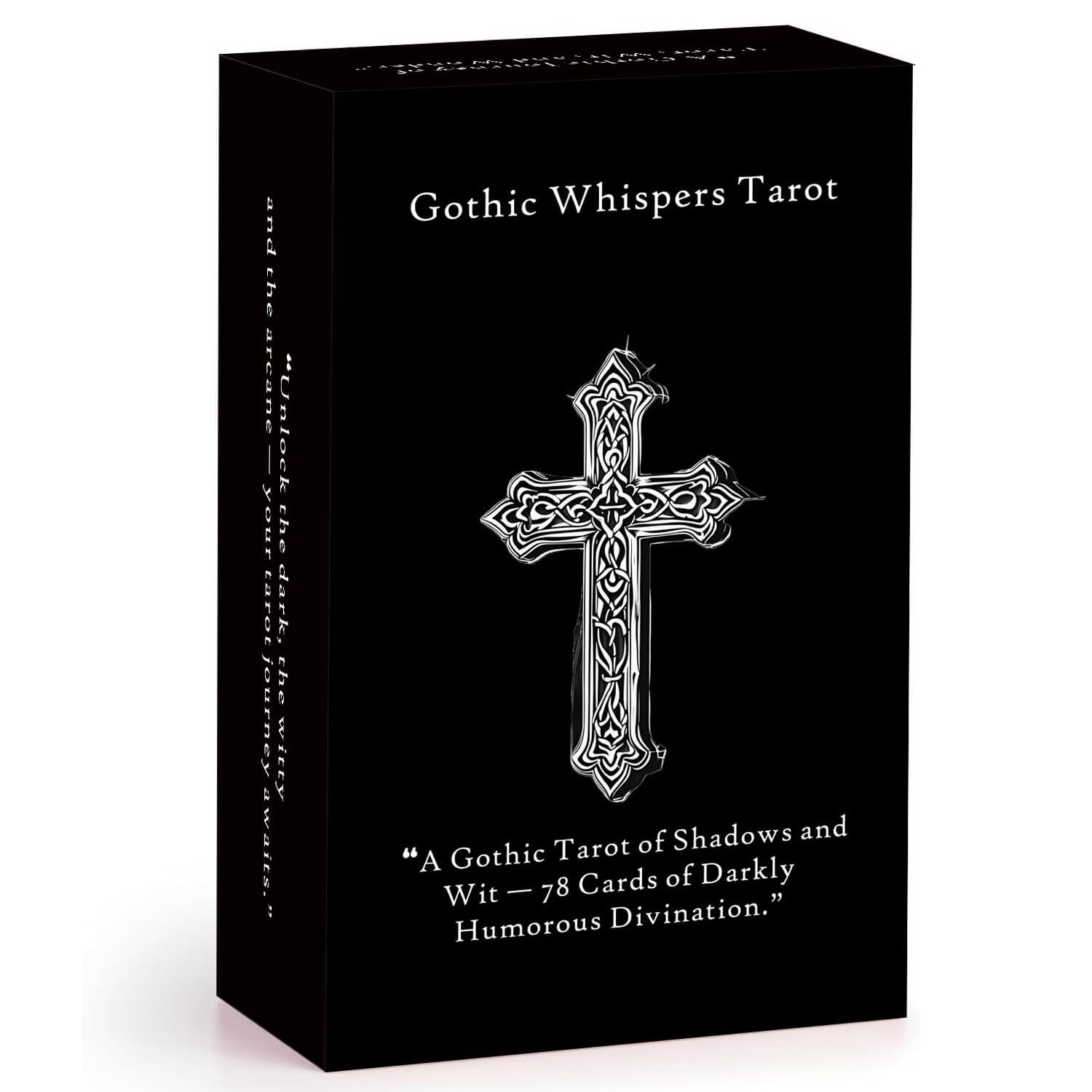 原创黑色阴影塔牌Gothic Whispers Tarot天地盖12X7 英文卡牌游戏