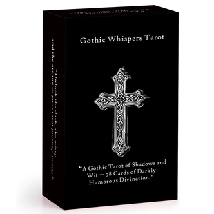 原创黑色阴影塔牌Gothic Whispers Tarot天地盖12X7 英文卡牌游戏