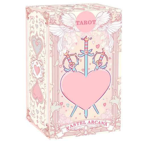 原创 卡哇伊塔牌Pastel Arcana Tarot天地盖 12X7CM 英文卡牌游戏
