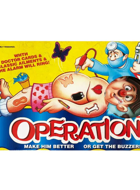 手术游戏 红色版 Classic Operation Game NEW  Action  英文桌游