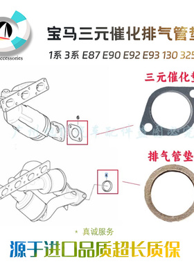 适用E60宝马5系F18三元催化520排气管523接口525垫片528垫530 535