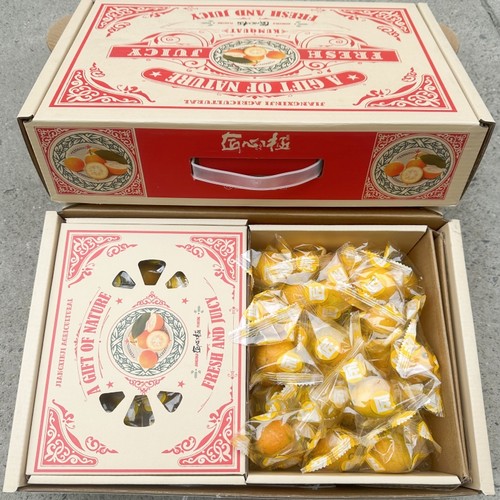 匠心极融安滑皮金桔礼盒装好独立