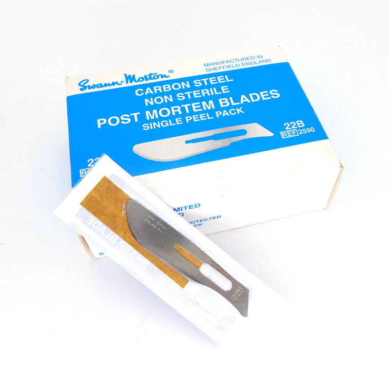 英国进口22b号手术刀片法医解剖实验室刀独立包装家禽兽用工具刀