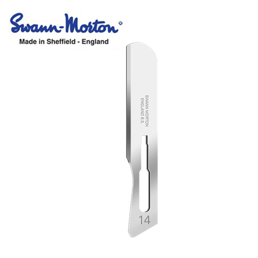 英国进口14号手术刀片碳钢圆头刀swann-morton工业刀片雕刻刀