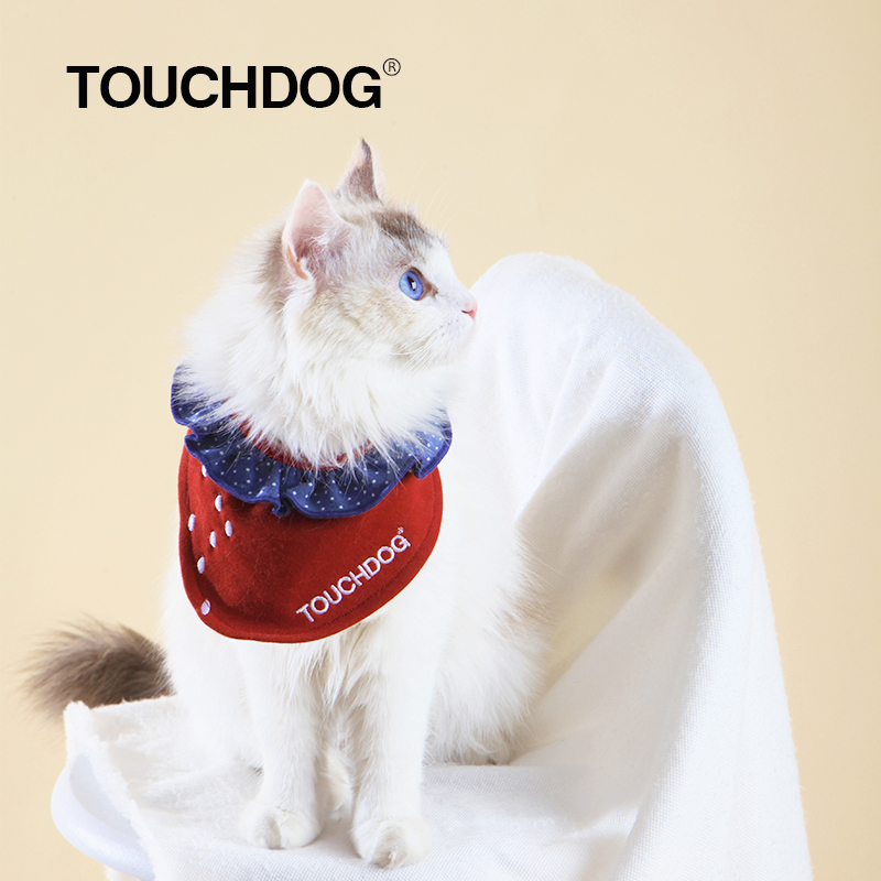 touchdog狗口水猫咪围兜三角