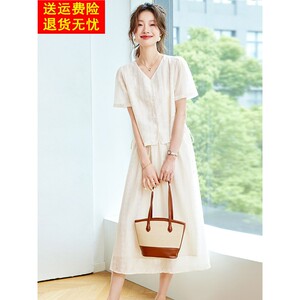 套装两件套真丝桑蚕丝连衣裙夏女2026新款今年流行爆款女士裙子