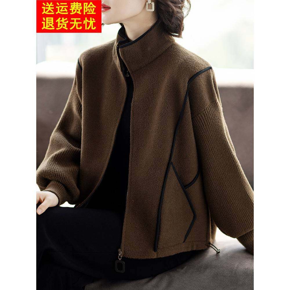 秋装时尚50多岁外套中老年人女妈妈春秋洋气夹克衫2025新款上衣服