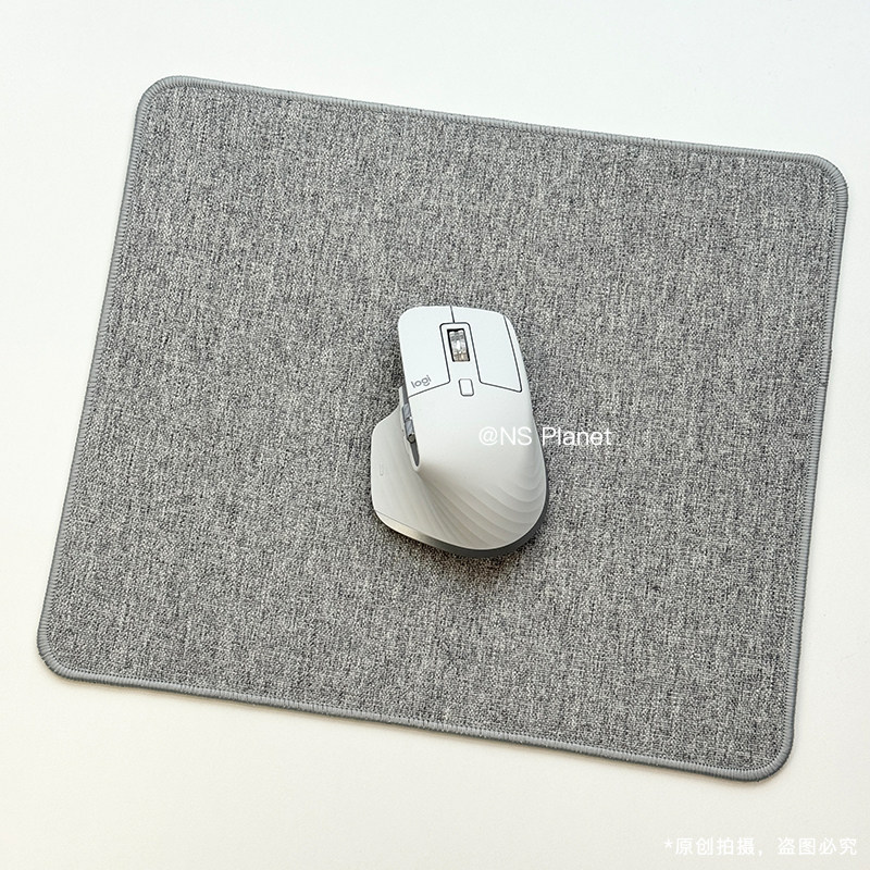 NS Planet棉麻鼠标垫灰色高级感键盘垫加厚办公桌垫大号定制尺寸