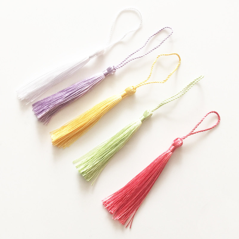 BOOKMARK ROPE TASSEL EAR HANDMADE CHINESE KNOT TASSEL EAR ORNAMENT TASSEL PENDANT DIY FAN PENDANT MATERIAL ACCESSORIES HANGING EAR