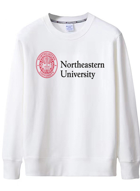 新款Northeastern University美国东北大学纪念衫纯棉薄款套头卫