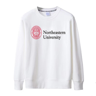 新款Northeastern University美国东北大学纪念衫纯棉薄款套头卫