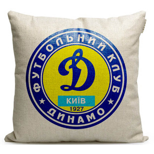 新款欧冠基辅迪纳摩队周边球迷汽车腰靠枕定制亚麻靠枕沙发抱枕套
