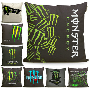 新款monster怪物饮料周边鬼爪魔爪图案沙发抱枕纪念品靠枕装饰礼