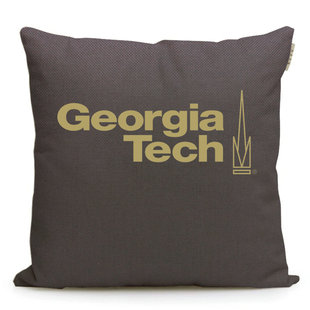 美国名校周边 Georgia Tech佐治亚理工大学纪念品印校徽靠枕抱