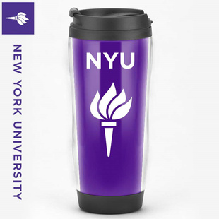 美国纽约大学NYU周边纪念品定制校徽礼品咖啡杯学生杯水杯子