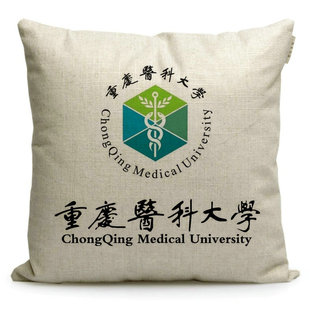 新款重庆医科大学纪念品定制印校徽礼品周边毕业赠品沙发靠垫抱枕