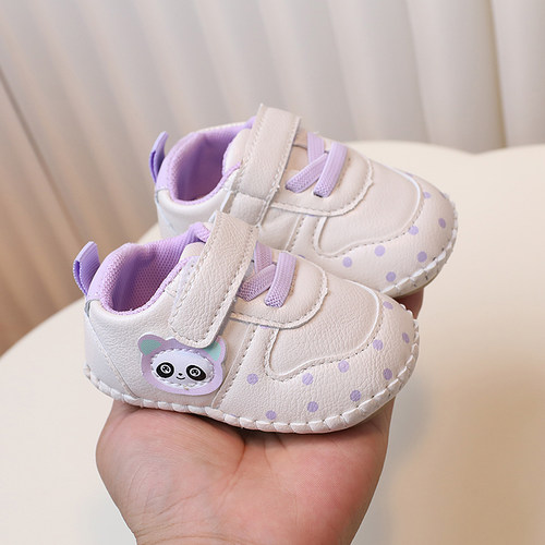 春秋季6-12月宝宝学步鞋软底小白鞋0一1岁半婴卡通婴幼儿鞋子防掉