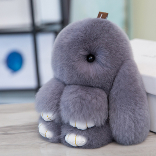 韩国装 死玩偶小兔子毛绒玩具手机挂饰垂耳兔公仔可爱兔兔书包挂件