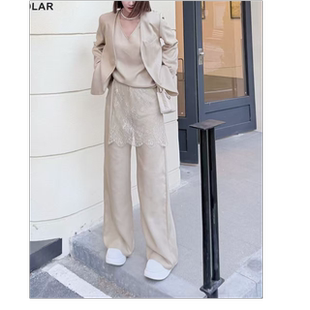 新款 熙薇 蕾丝云裳 2026春季 M2545 高腰醋酸天丝屁帘西裤