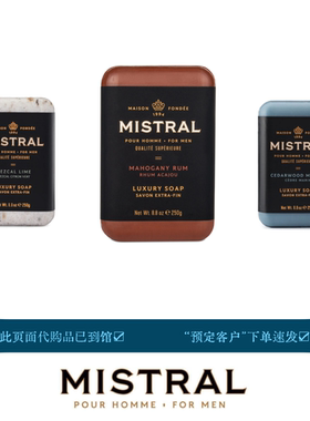 Mistral奢华手工古龙水香调冷制手工皂木质皮革柑橘调MEN男士用