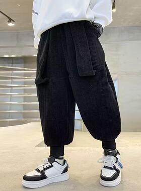 口袋长裤男童宽松百搭休闲裤