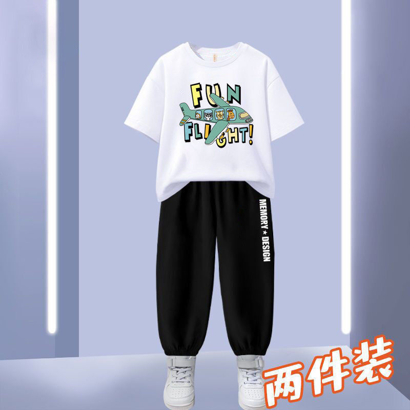 其他休闲聚酯纤维2件套夏季卡通